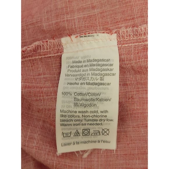 🌼HP🌼Madewell End On End Red Tie Front Button Down Top - Size M - Picture 7 of 7